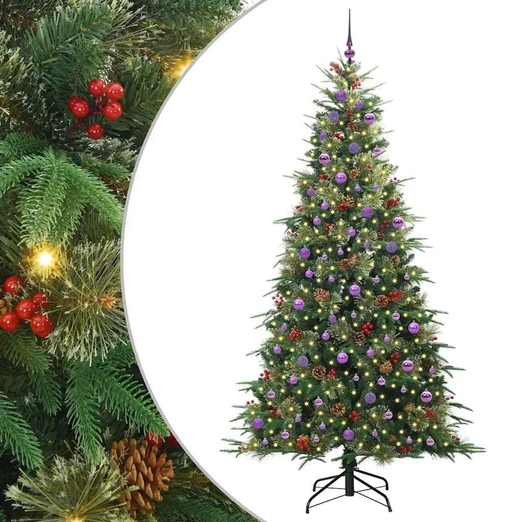 Albero di Natale Artificiale con Rami Pieghevoli Verde 240 cm 3397451