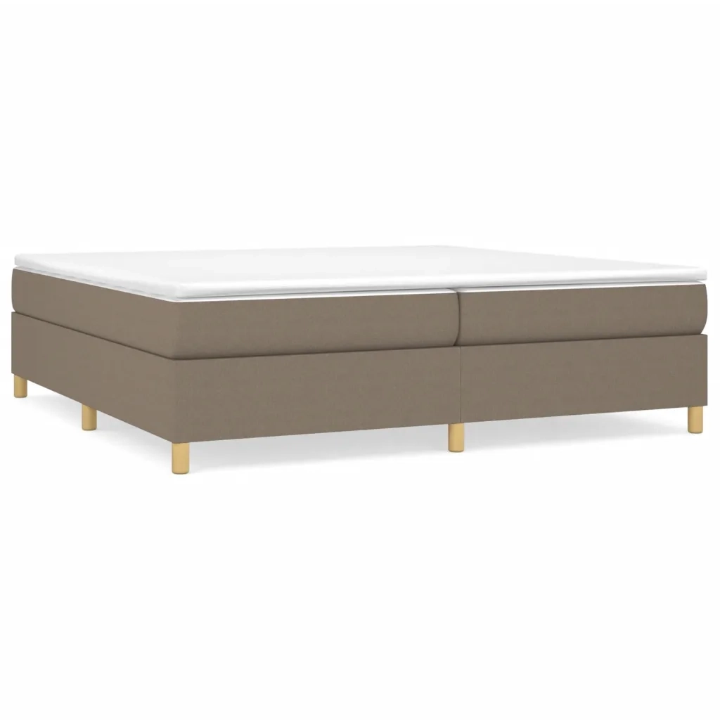 Giroletto a Molle con Materasso Tortora 200x200 cm in Tessuto 3144550