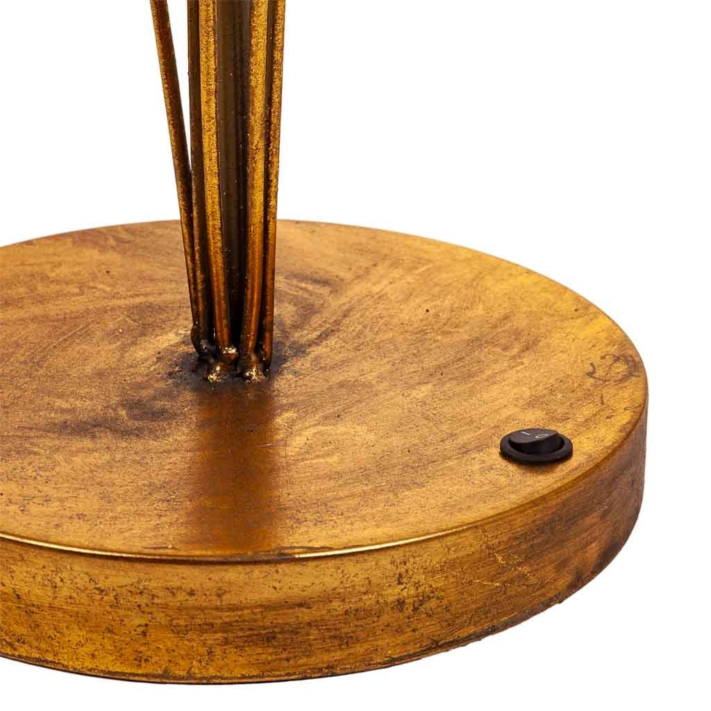 Lampada da tavolo in metallo dorato 61x53x82h