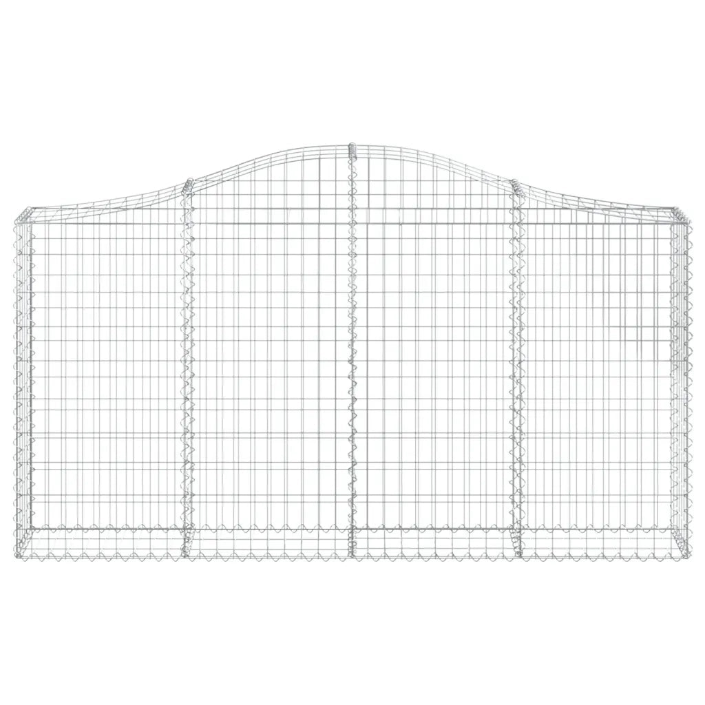 Cesti Gabbioni ad Arco 6 pz 200x30x100/120 cm Ferro Zincato 3145434
