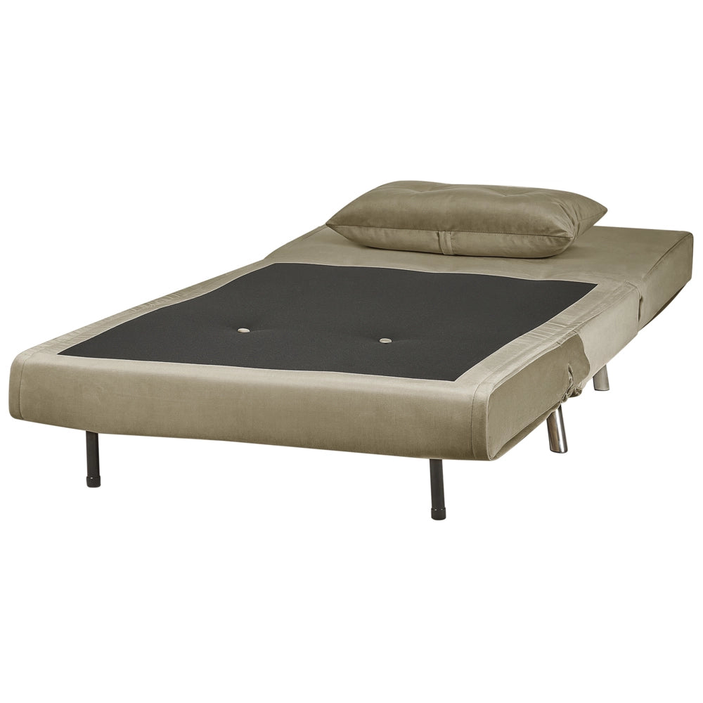 Divano letto di colore verde oliva tessuto imbottito poltrona letto singolo pieghevole soggiorno