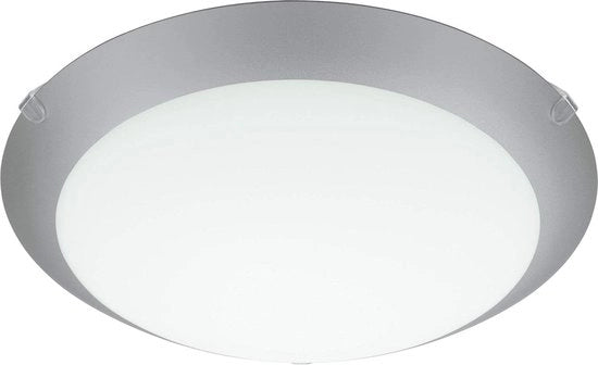 Lampada da soffitto per bagno - Lampada da soffitto per bagno con vetro bianco e verniciatura bianca - Fitting E27