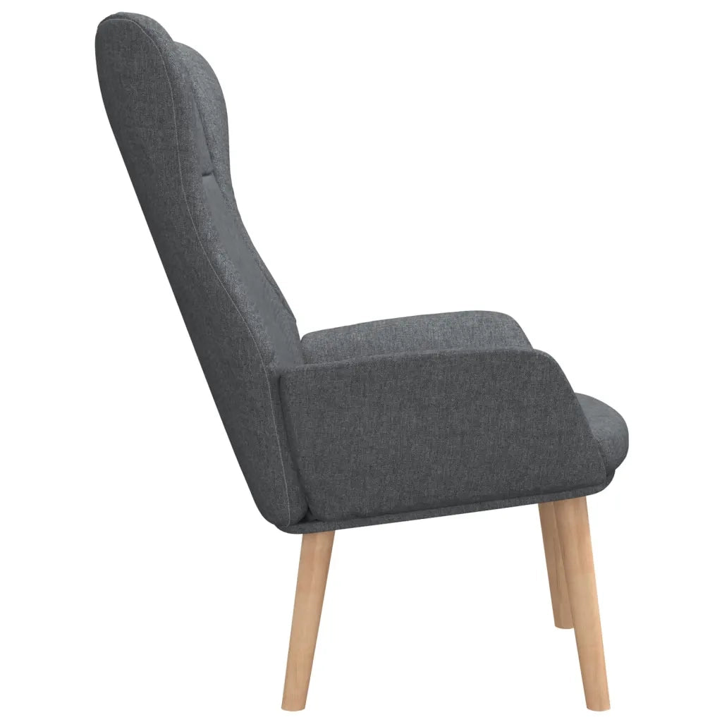 Sedia Relax Grigio Scuro in Tessuto 341395