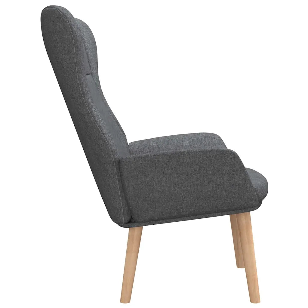 Sedia Relax Grigio Scuro in Tessuto 341395