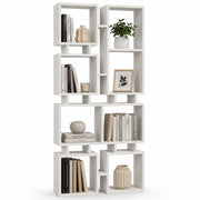 Libreria Moderna 79x24x166,5 cm Scaffalatura 4 Ripiani Bianco