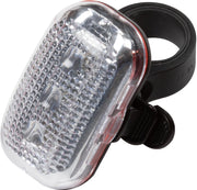 Fanale anteriore bici tre LED bianchi aggancio al telaio