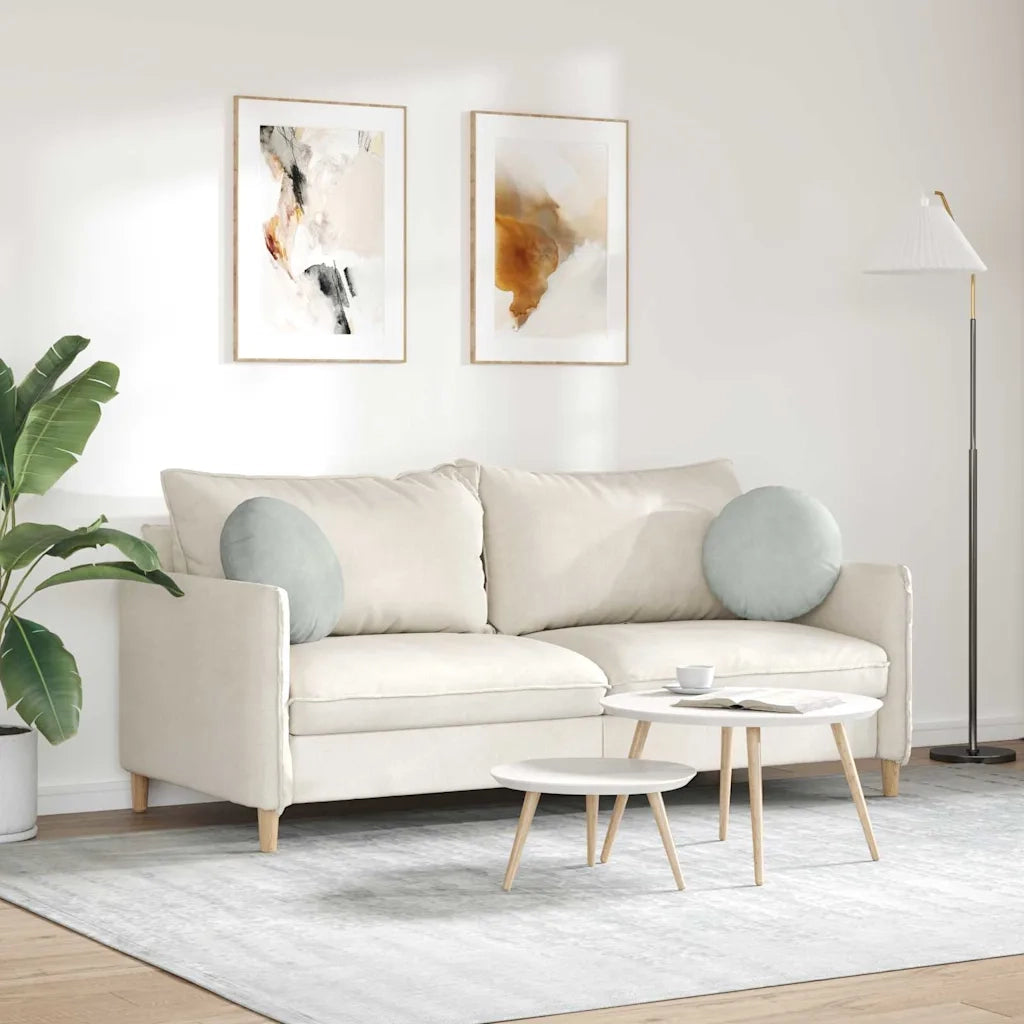 Cuscini per Seduta 2 pcs Grigio chiaro Ø 40 x 13 cm Velluto 42014137