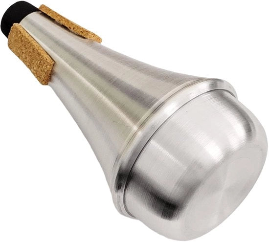 Oefentromba con demper rettilineo - Materiale leggero in alluminio - Strumento musicale duraturo - Demper del suono - Prestazioni indoor - Ideale per trombettisti - Tromba da esercizio