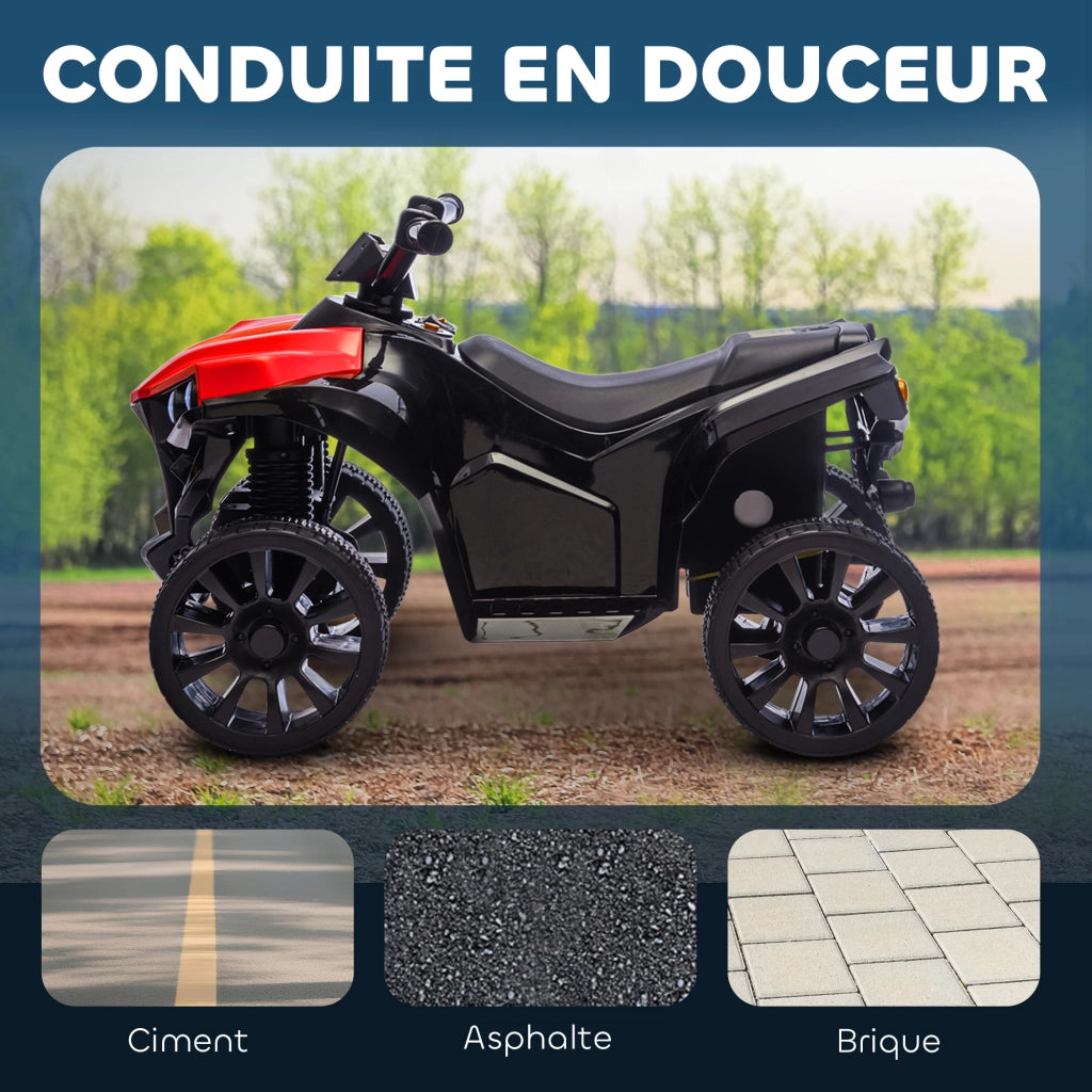 Quad elettrico bambini 6V ¨C zephmum ¨C rosso 70x42x45 cm