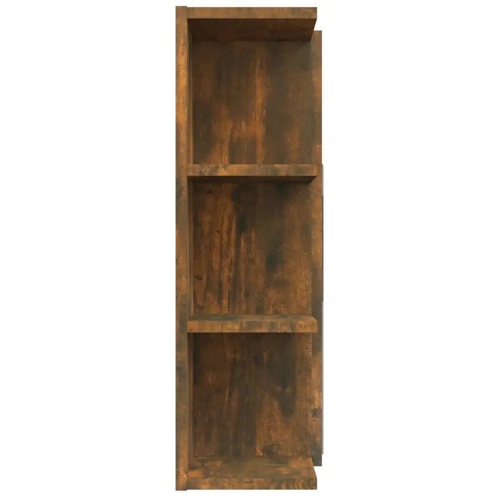 Mobile Bagno | Armadio da bagno Specchio Rovere Fumo 80x20,5x64 Legno Multistrato