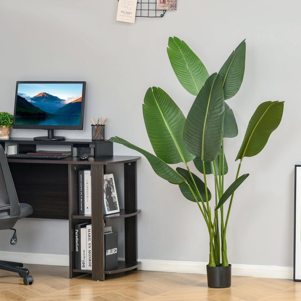 Albero di Banano Artificiale 160 cm ¨C zephmum ¨C Verde con Vaso e Foglie