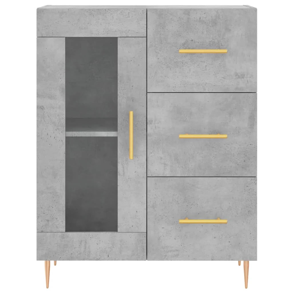 Buffet credenza cassettiera armadio mobile contenitore organizer cucina soggiorno salotto alto 69,5 x 34 x 180 cm legno ingegnerizzato grigio 02_0034602