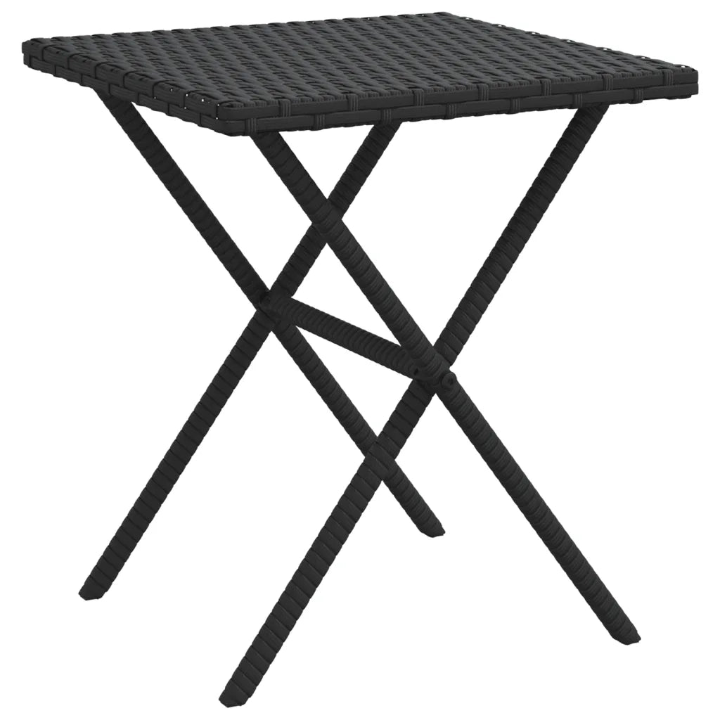Lettini Prendisole 2 pz con Tavolino Nero in Polyrattan 368251