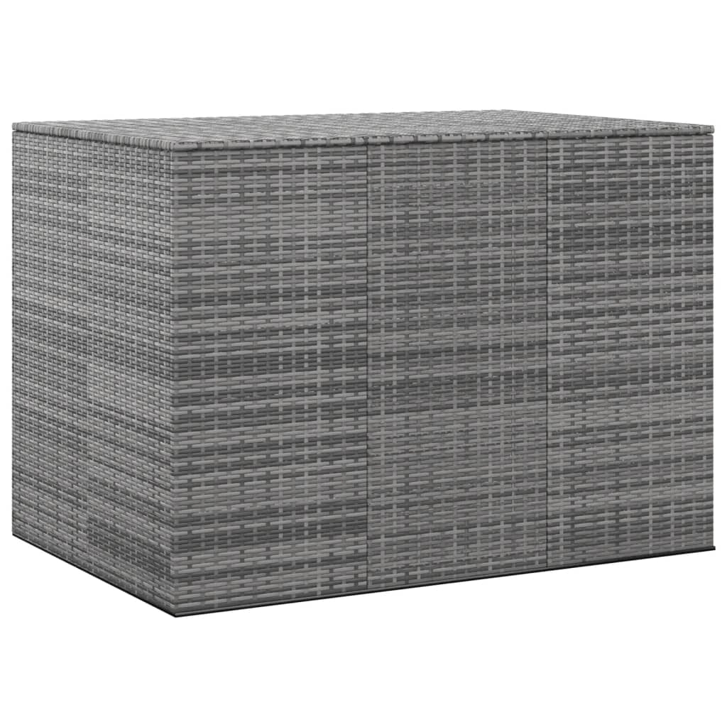 Cuscino da giardino in resina e vimini 145 x 100 x 103 cm grigio 02_0013161