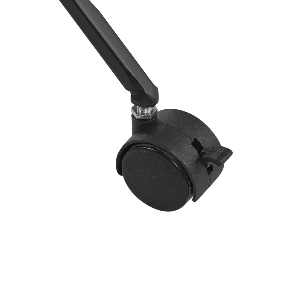 Carrello da Cucina in Metallo Nero 56 cm Costruzione Legno Chiaro Top Ruote Industriale Rustico Moderno