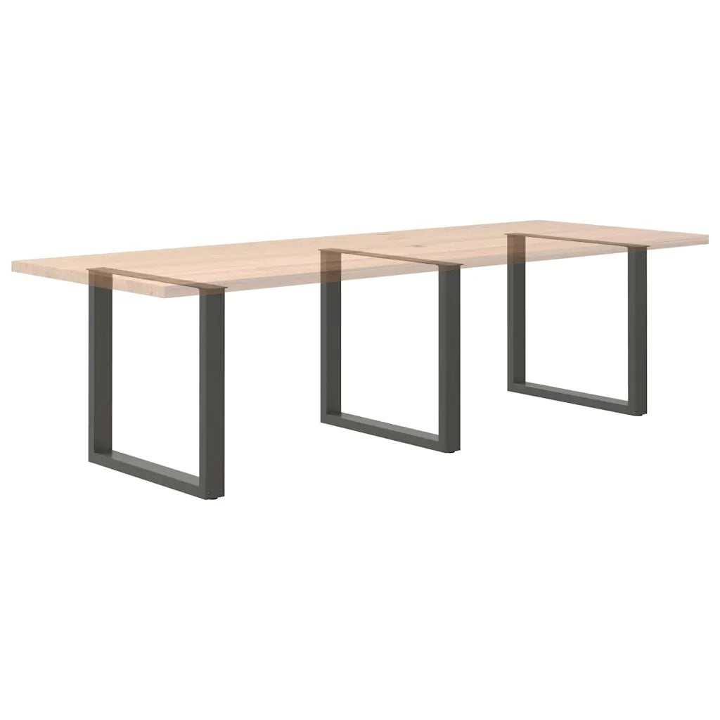vidaXL Gambe per tavolo da pranzo a forma di U 3 pz Antracite 80x(72-73) cm Acciaio