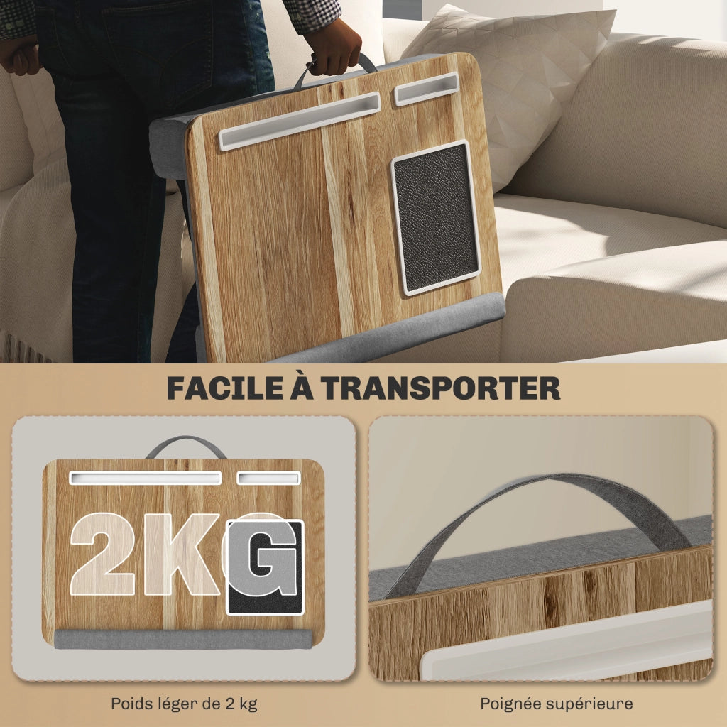 Letto con tavolo per laptop e supporto tablet ¨C zephmum ¨C 160x200 cm