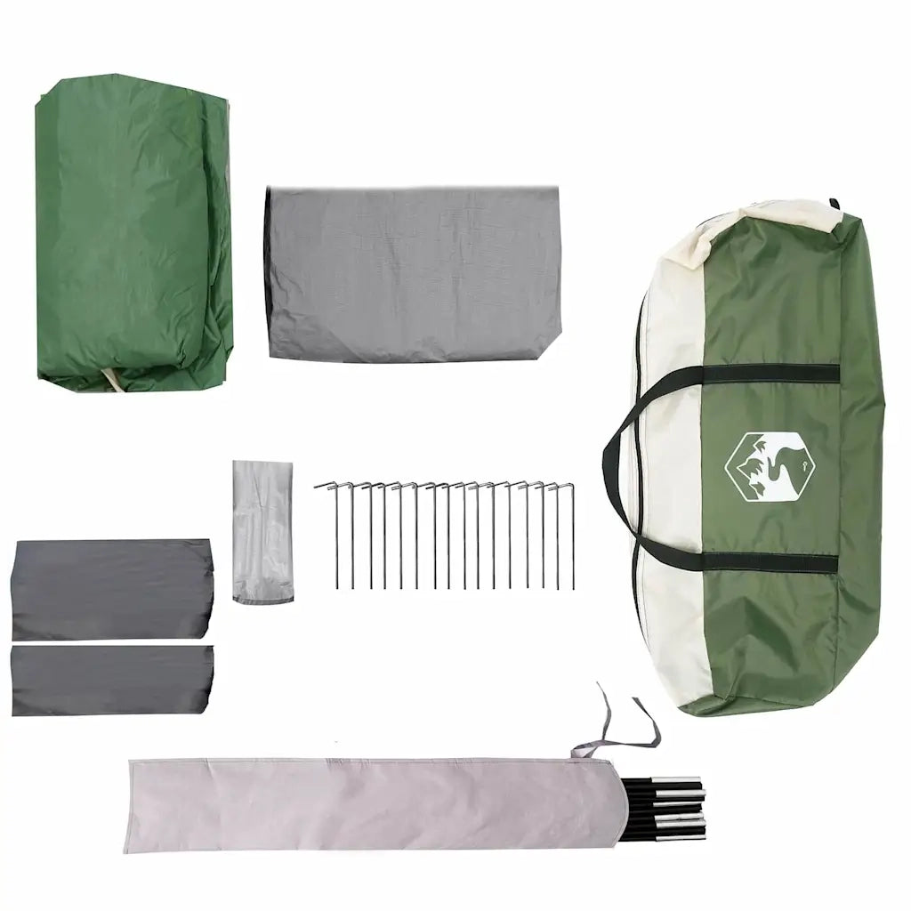 Tenda per famiglie 10 persone Verde e Grigio 460 x 430 x 214 cm 42004080