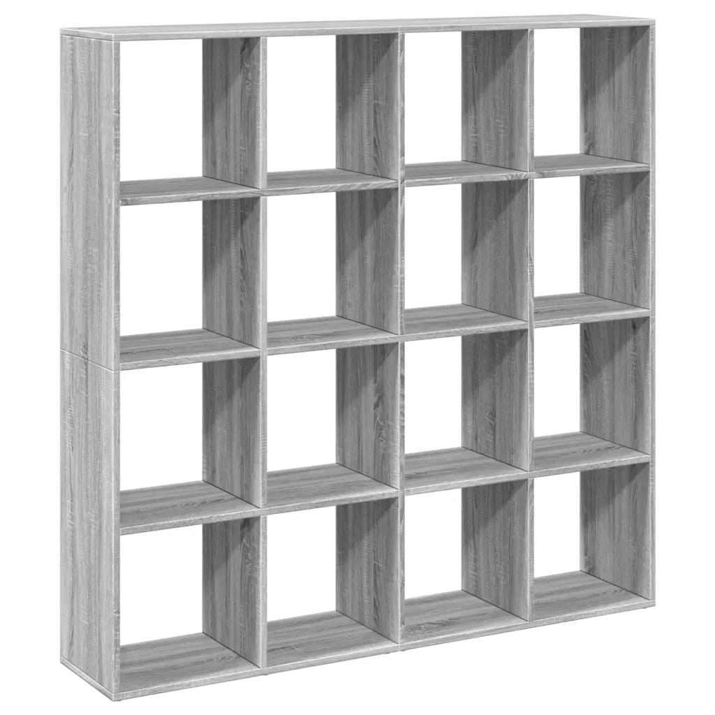 Libreria-Scaffale per Libri-Mobile di Stoccaggio Grigio Sonoma 137,5x29x137,5 cm in Legno Multistrato