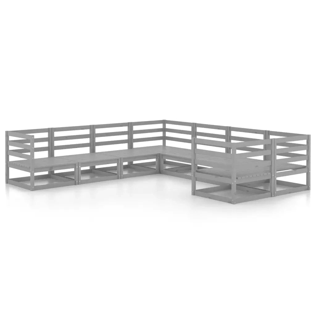 Set Divani da Giardino 8 pz in Legno Massello di Pino 3075976