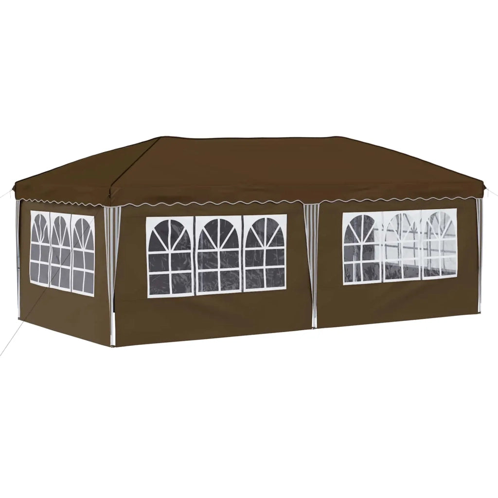 Tenda per feste a pop-up-Gazebo 575 x 288 x 245 cm Tortora