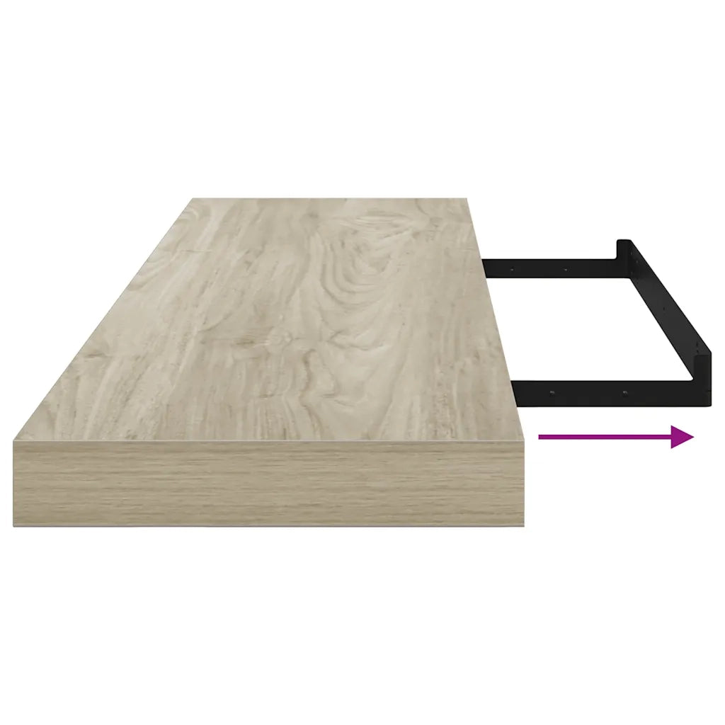 Scaffale a Parete Rovere 90x23,5x3,8 cm in MDF 323880