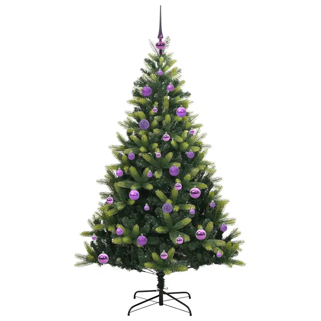 Albero di Natale | Decorazioni natalizie Artificiale Pieghevole 150 LED Verde 150 cm