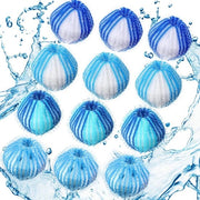 12 Set di Raccoglitori di Capelli per Lavatrice e Asciugatrice - Blu - Raccogli Capelli e Peli di Cane e Gatto con Efficienza