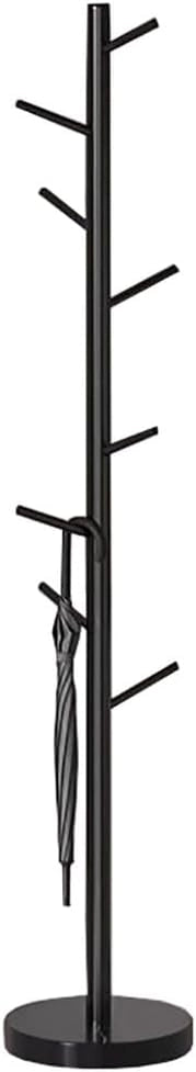 Appendiabiti, Appendiabiti in Metallo indipendenti, Appendiabiti a Forma di Albero con 8 Ganci e Base in Marmo Naturale Stabile, per Borsa, Cappello, Sciarpa, Giacca (A)