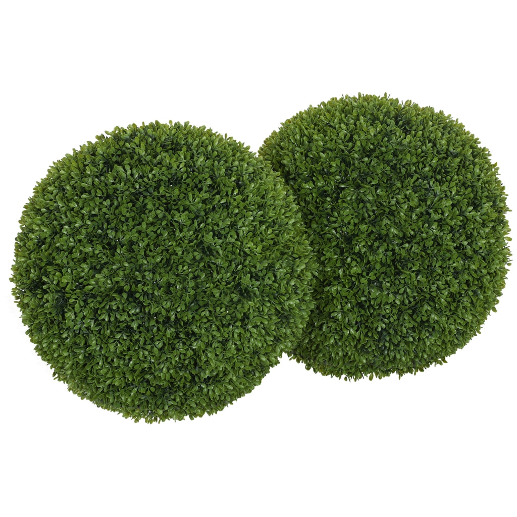 Set di 2 Piante Finte di Bosso in PE da ?40 cm per Interno ed Esterno, Verde