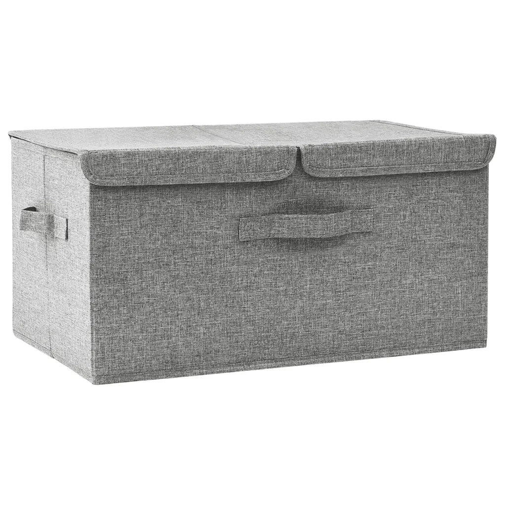 Scatola Portaoggetti in Tessuto 50x30x25 cm Grigio CFW2948316