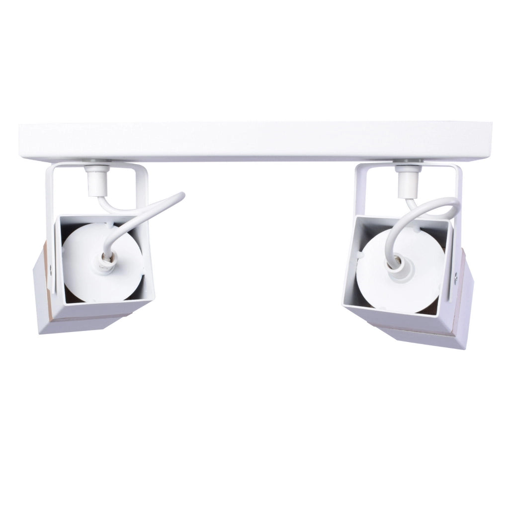 Plafoniera Milagro Vidar 2xGU10 35W bianco legno chiaro