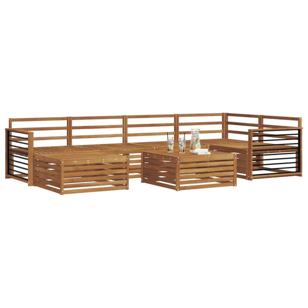 Set di divani da esterno 7 pcs Naturale 3373789