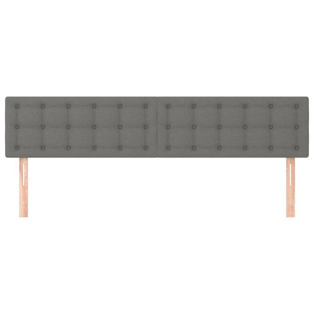 Testiera | Testata Grigio Scuro 200x5x78/88 cm in Tessuto