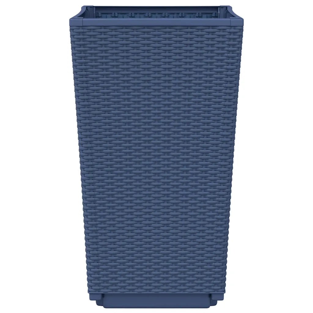 Fioriere da Giardino 2 pz Grigio Blu 32,5x32,5x57 cm in PP 367846