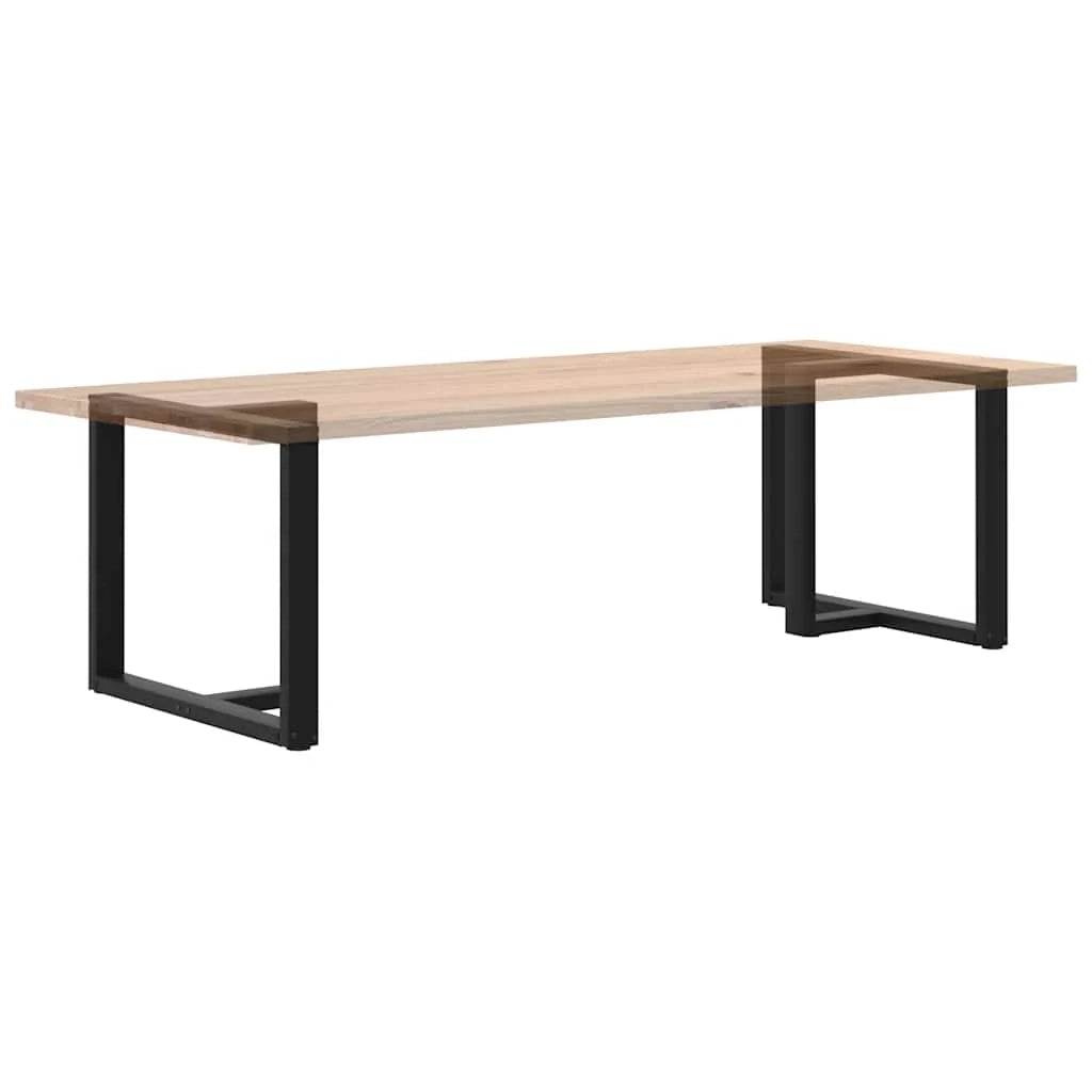 Set di 2 gambe per tavolo da pranzo a forma di T 90 x 35 x 73 cm con piedini regolabili design moderno acciaio nero 02_0057330