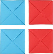 Set di carte da gioco tradizionali coreane in cartone - 4 pezzi - Blu e Rosso - Giochi da tavolo e da società per amici - Incluso gioco da flip in carta rigida