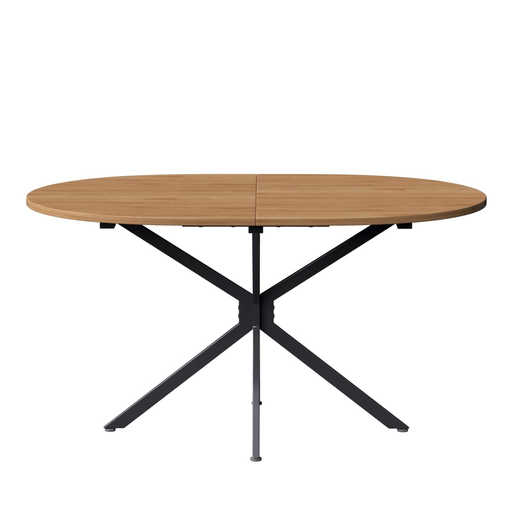 Tavolo da pranzo ovale per 4-6 persone in MDF colore naturale