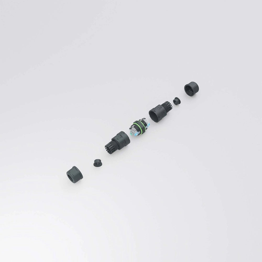 Connettore stagno IP68 per illuminazione esterna - Forma Lineare - Alta sicurezza 16A 240V Beneito & Faure - Spina, attacco