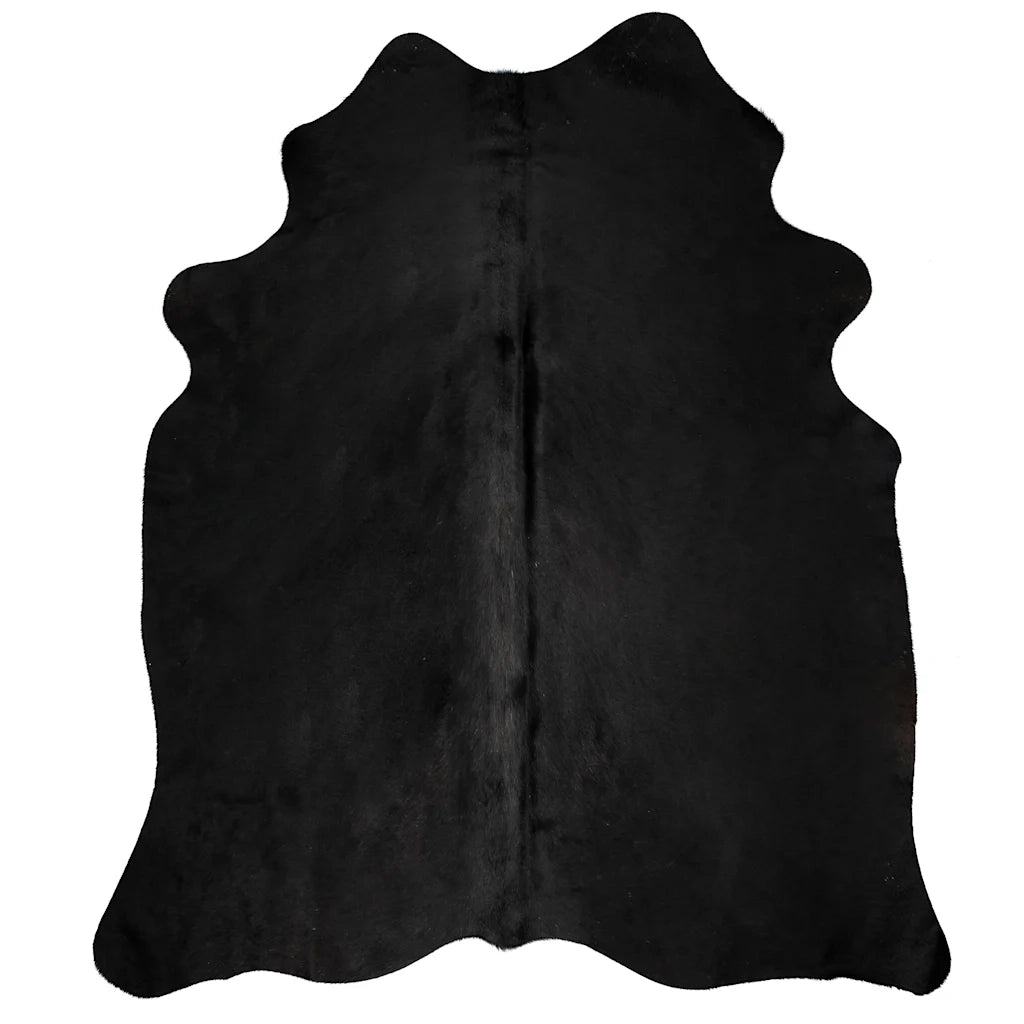 Tappeto del soggiorno | Tappeto in Vera Pelle Bovina Nero 150x170 cm
