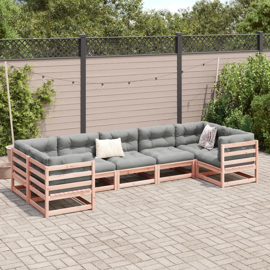 Set Divani da Giardino 7 pz in Legno Massello Abete Douglas 3299616