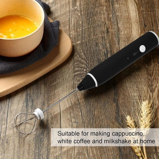 Manuale di miscelazione a 3 velocità - Elettroimpastatrice per montare la crema - Impastatrice per uova - Mini blender - Ricaricabile - Ideale per cappuccino e latte matcha.