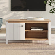 Rivod, Tavolino da Salotto con Piedini, 101x55x53h cm Marrone Rovere Nodi