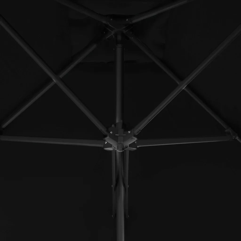 Ombrello | Parasolne da Giardino con Palo in Acciaio Nero 300x230cm