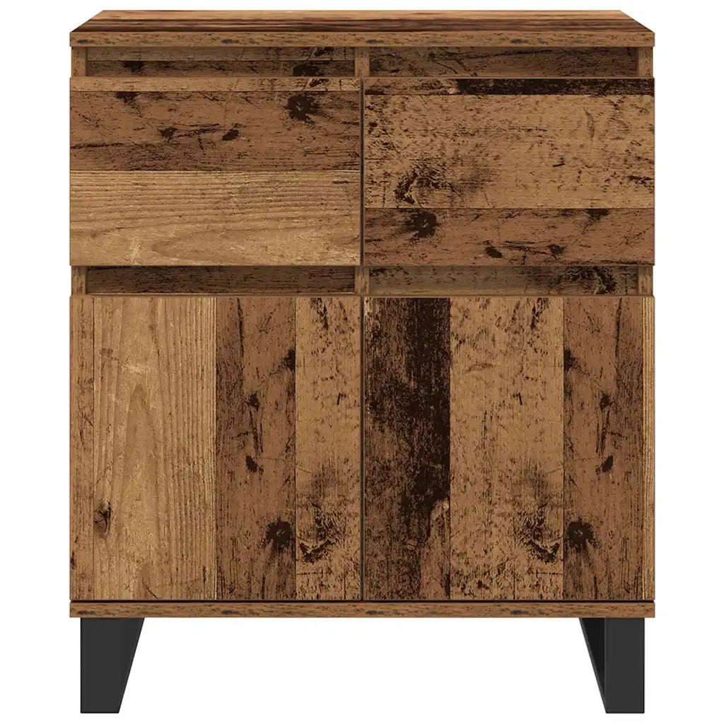 Credenza con Cassetto-Buffet-Armadio da cucina Legno vecchio 60 x 35 x 70 cm 488736