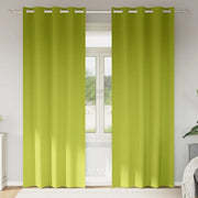 Tende Blackout con Anelli 2 pz Verde 260 x 140 cm Poliestere 4107392