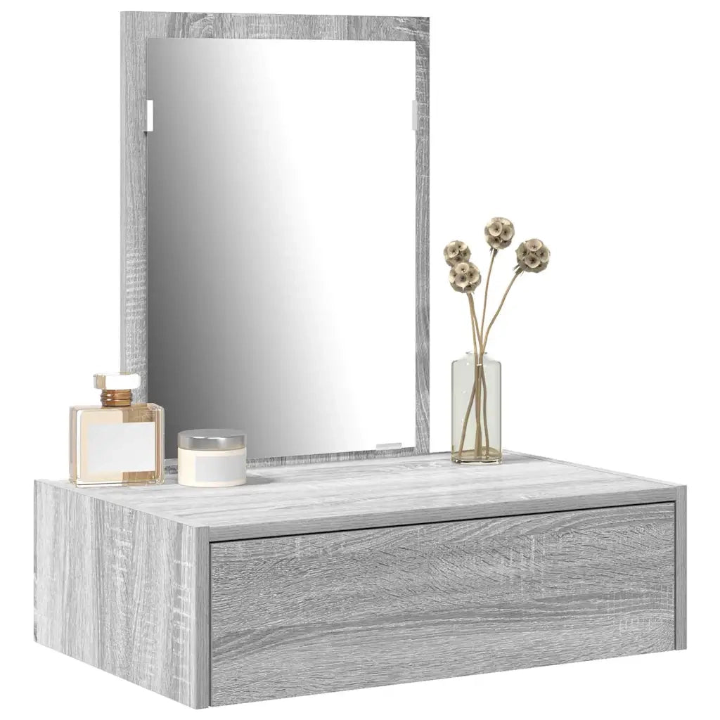 Toeletta | Tavolo da Trucco Grigio 60 x 40 x 70 cm Legno multistrato