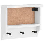 Appendiabiti da Parete SANDNES Bianco 45x12x35 cm Legno di Pino CFW1227940