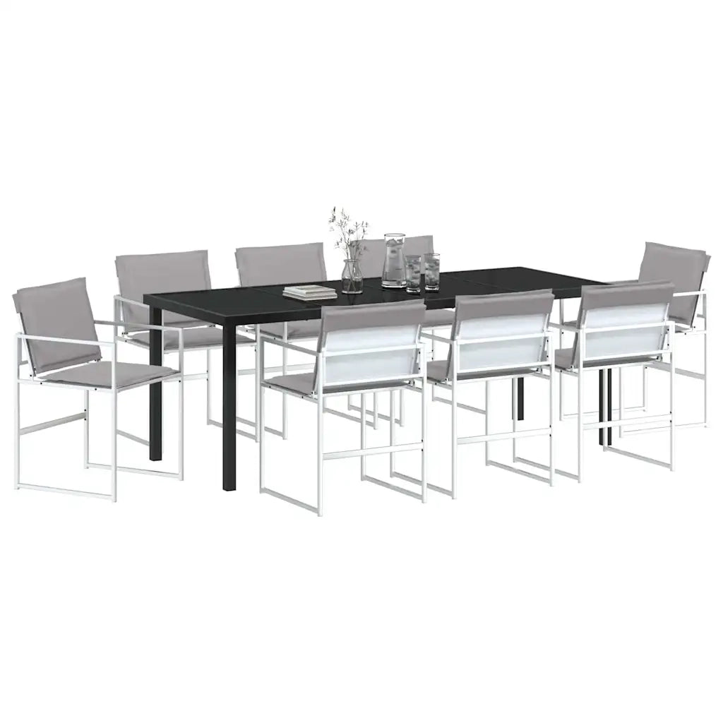 Set da Pranzo per Giardino 9 pcs Bianco 3379338