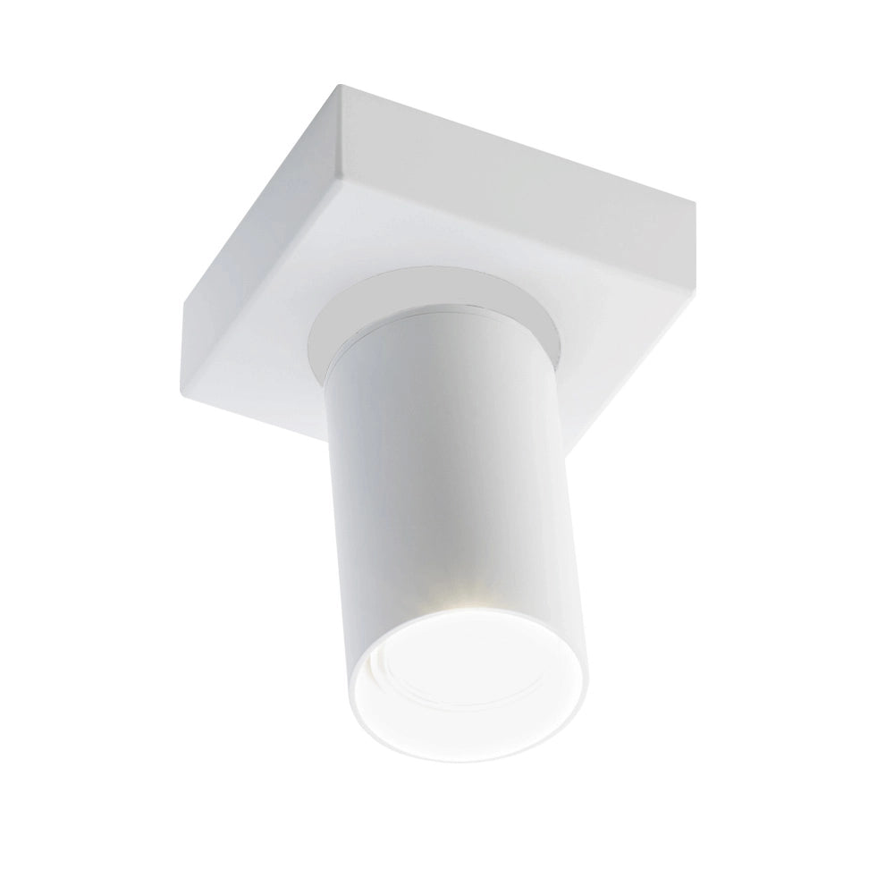 Faretto soffitto quadrato bianco orientabile GU10 Shilo
